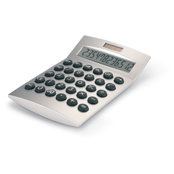silver calculator printed