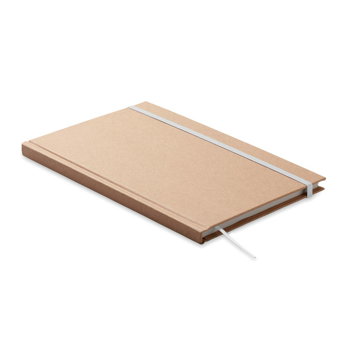 A5 notebook with white elastic strap 