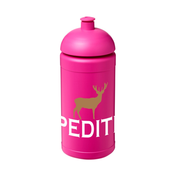 pink bottle with printed design