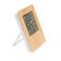 Bamboo Clock with Smooth Surface and Digital Display
