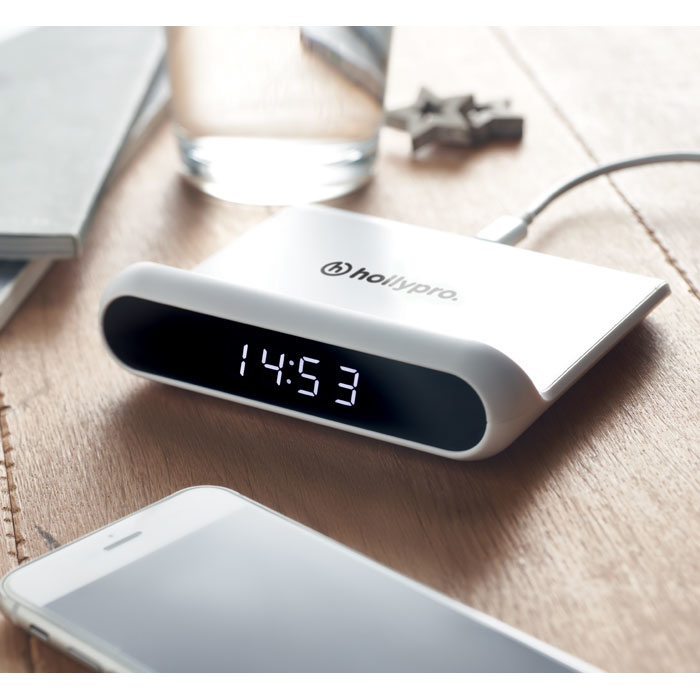 Smooth Plastic Wireless Clock Charger