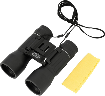 Nexus binocular with lens cleaning cloth