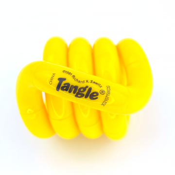 solid yellow tangle coiled