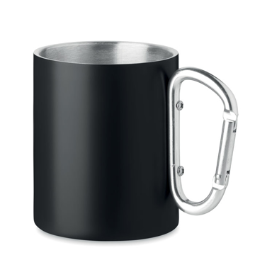 Black steel mug