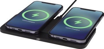 Wireless charging pad in use