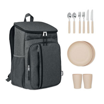 Black Picnic backpack with accessories
