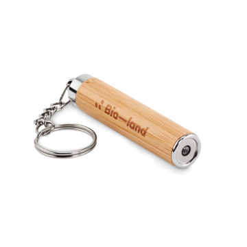 Mini bamboo torch with print and  keyring