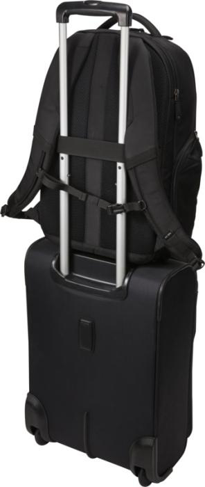 Notion Laptop Backpack attached to luggage handle