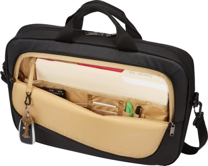 Laptop Briefcase with front pocket open