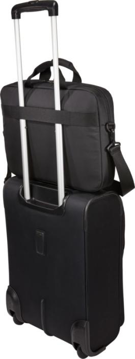 Laptop Briefcase attached to luggage handle