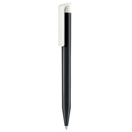 black super hit recycled pen with white clip