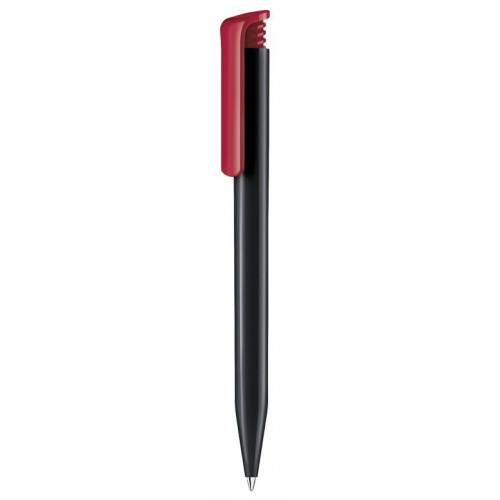 black super hit recycled pen with dark red clip