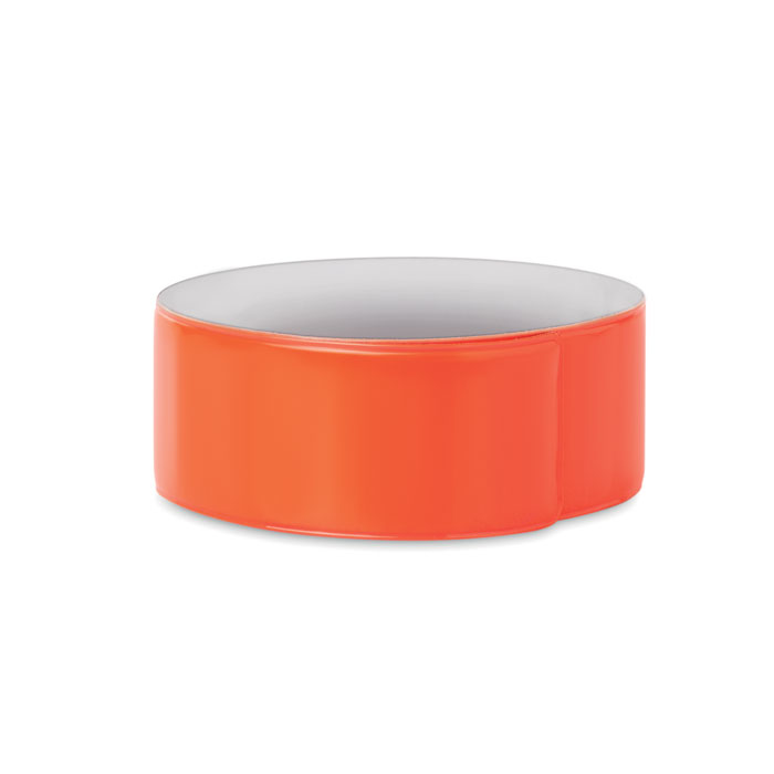 reflective snap band strap in orange 