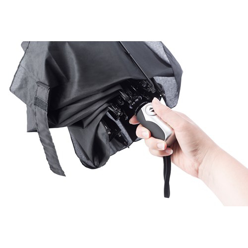 black telescopic umbrella closed