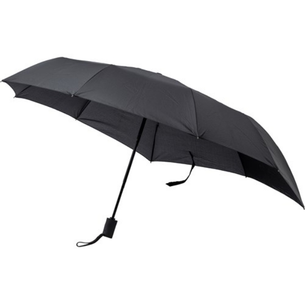 black telescopic umbrella open