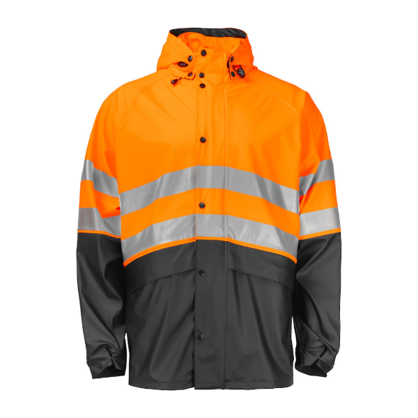 orange hi vis rain jacket