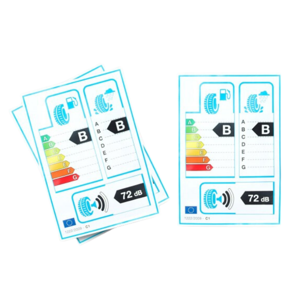 rectangle vinyl sticker with energy rating design