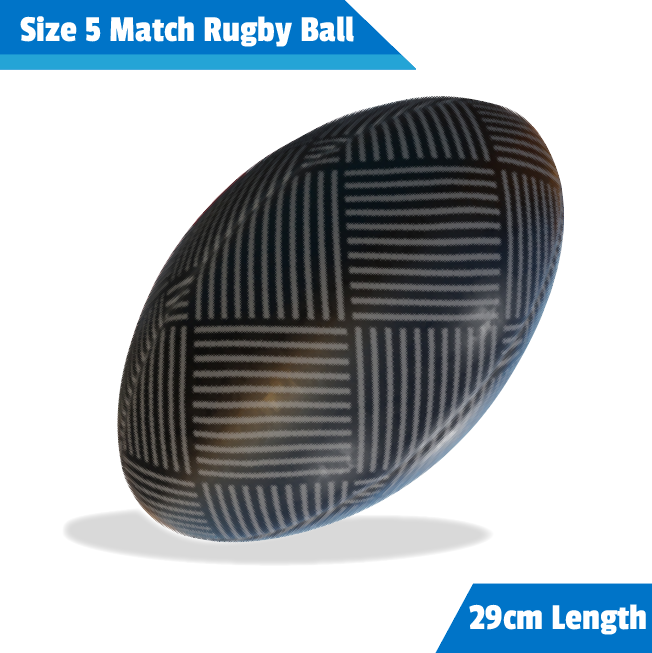 Size 5 Match ready rugby ball printed