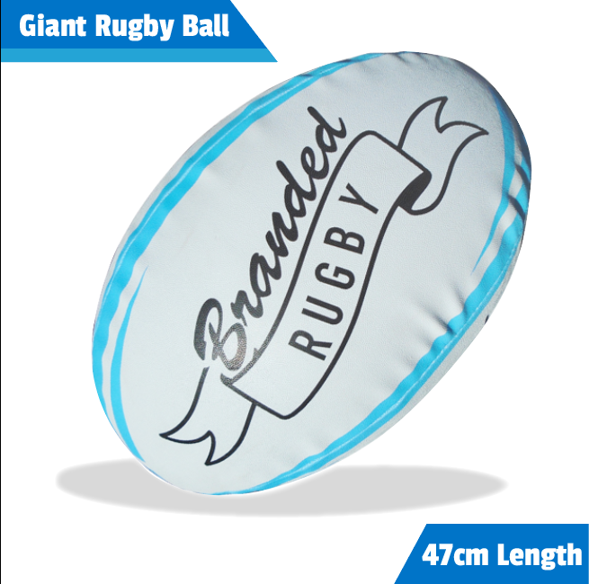 Giant rugby ball printed