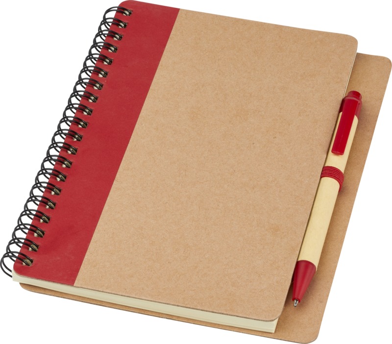 	Red Recycled Notebook with Pen