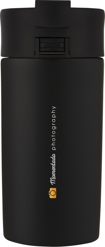 Black Jetta 330 ml copper vacuum insulated tumbler with print