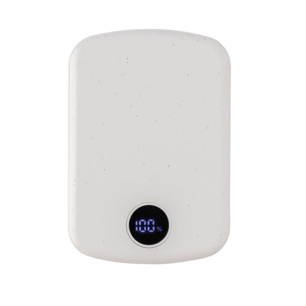 	White Recycled Plastic Magnetic Power Bank