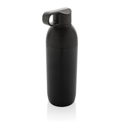 Black recycled stainless steel vacuum bottle