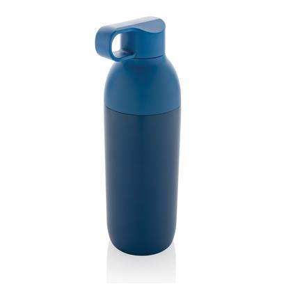 Blue recycled stainless steel vacuum bottle