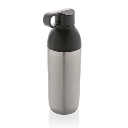 Silver recycled stainless steel vacuum bottle