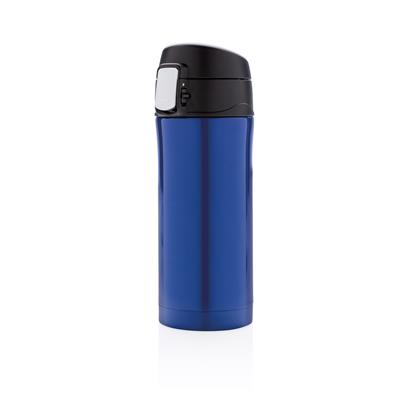 Blue Recycled stainless steel easy lock vacuum mug