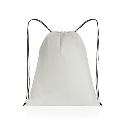 White RPET 190T drawstring bag