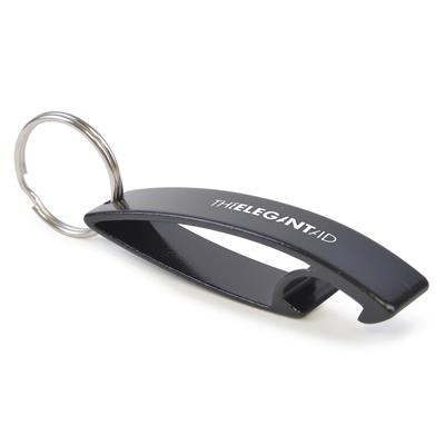 Black Bottle Opener with print