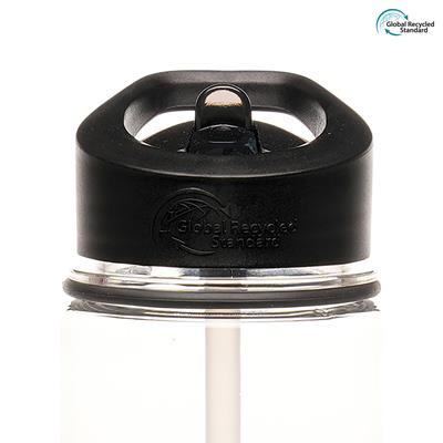 Evander Recycled 725ml Sports Bottle with Black lid