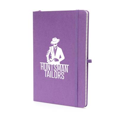 Purple A5 Recycled Notebook with print