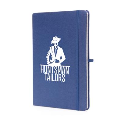 Navy Blue A5 Recycled Notebook with print