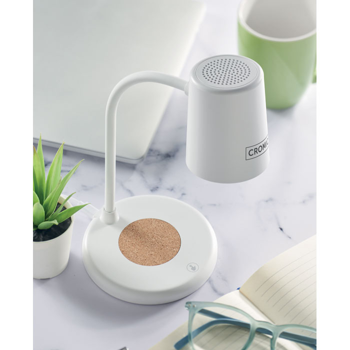 Wireless charging office lamp with 5.1 wireless speaker