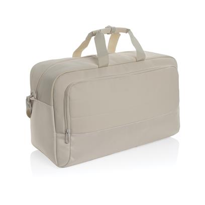 Beige RPET weekend duffel