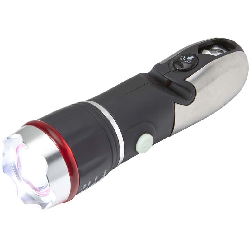 Multifunctional metal torch with light on