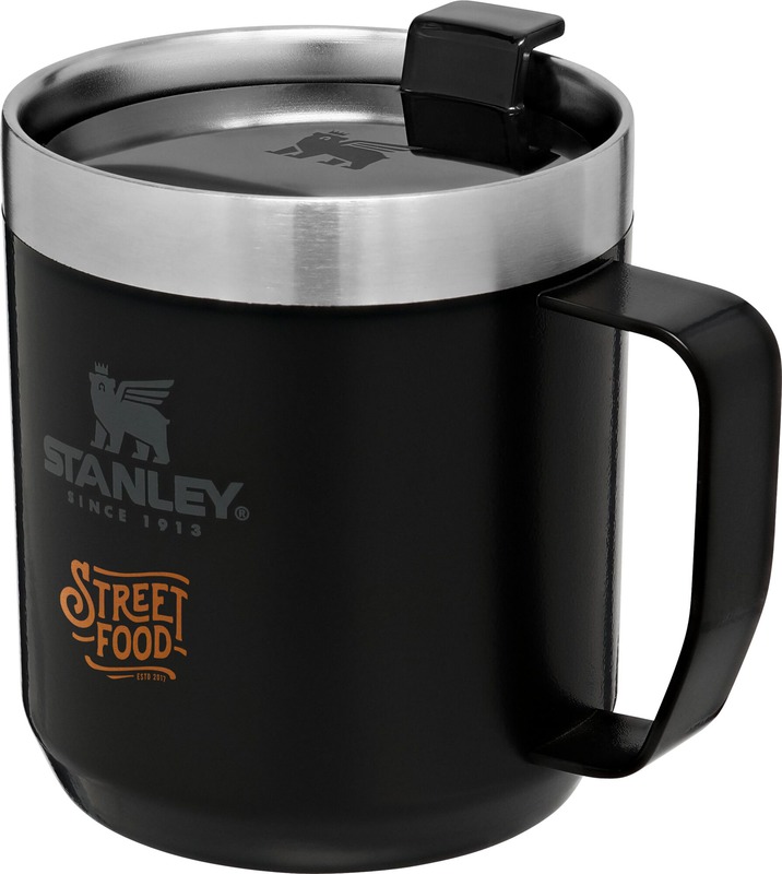 	Stanley Classic 350 ml camp mug in Black with print