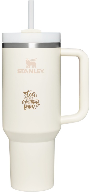 Stanley Quencher H2.0 1200 ml tumbler in Cream with print