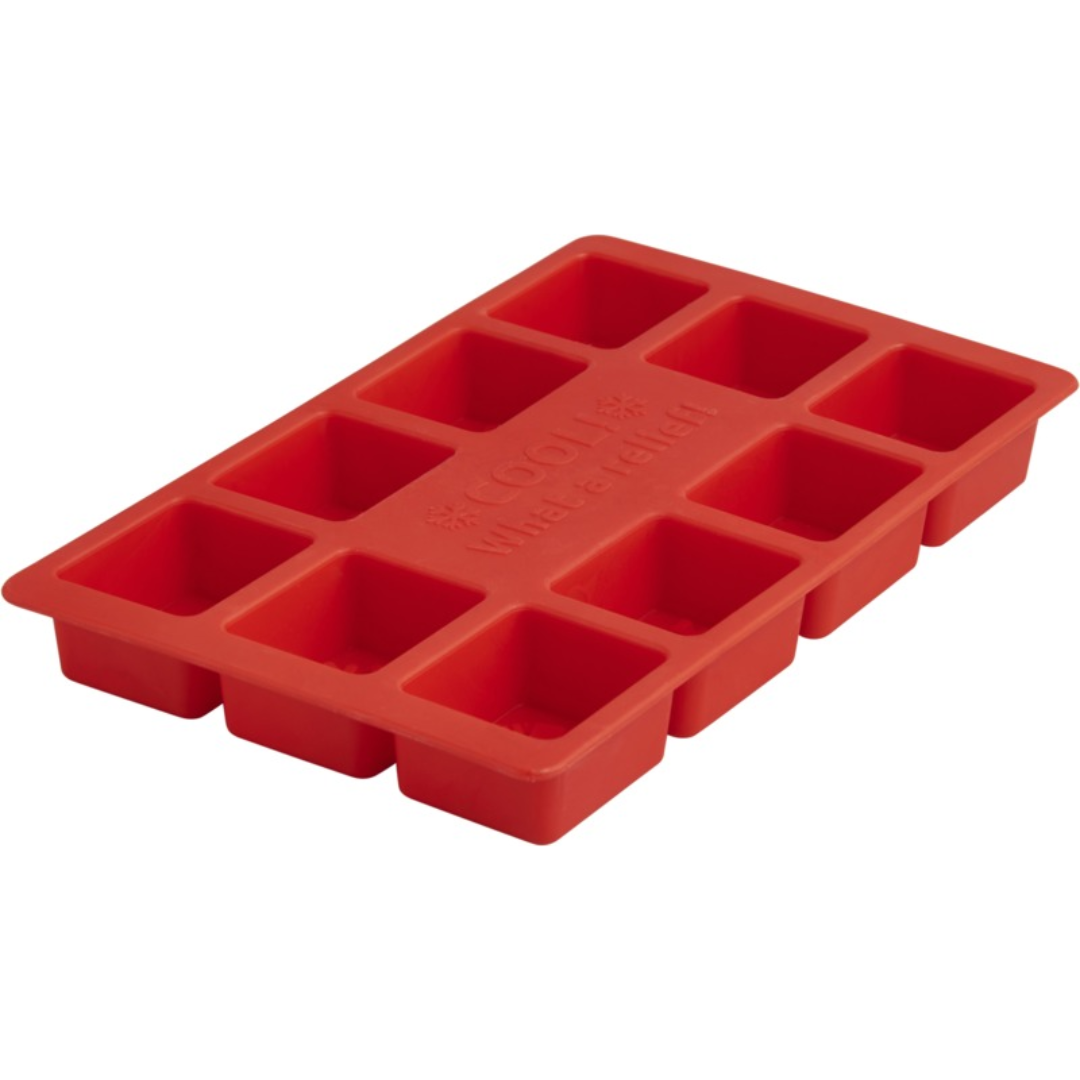 Red coloured printed ice tray