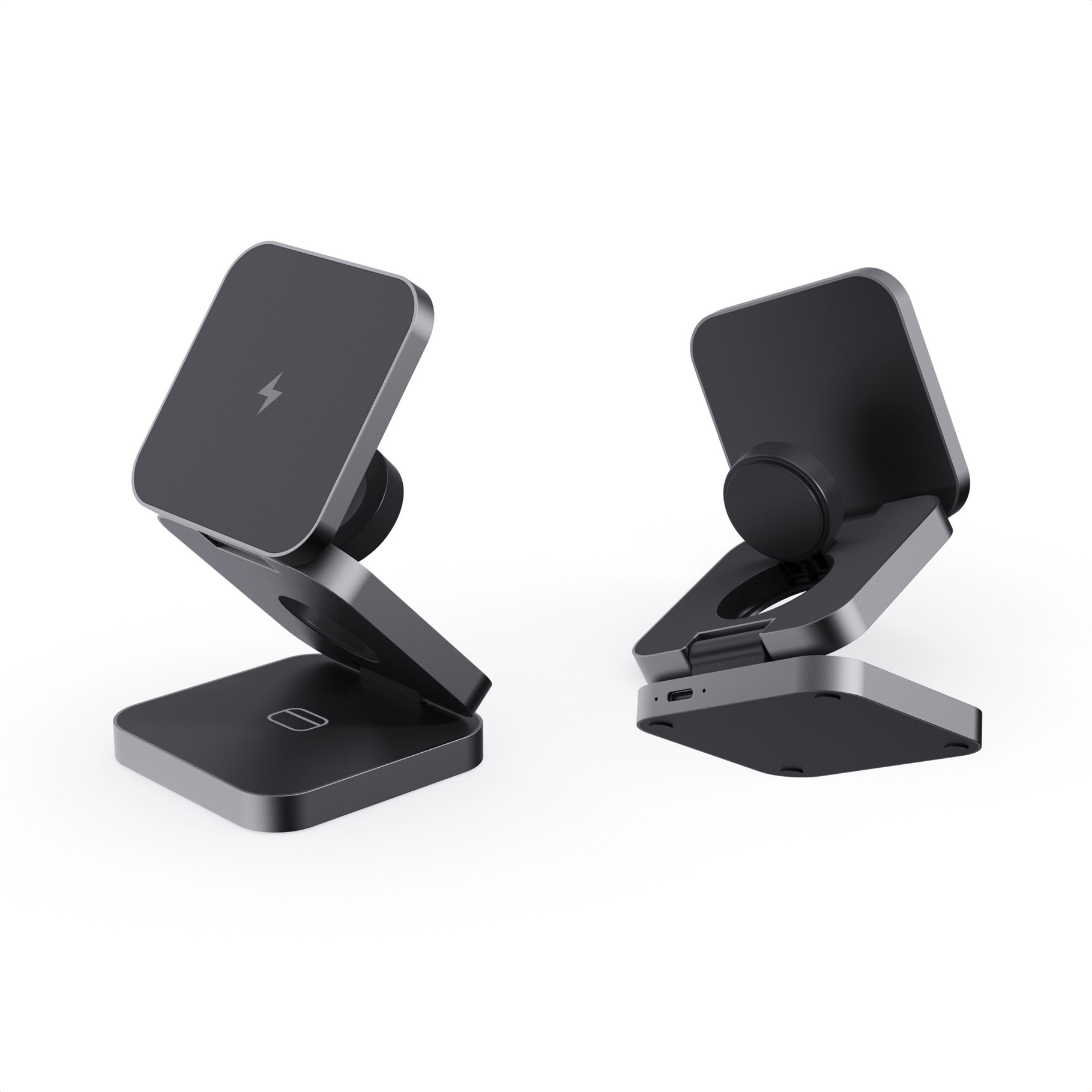 wireless charger images of front and rear view