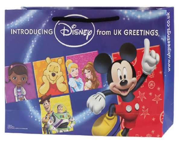 large rope handle bag printed with Disney design