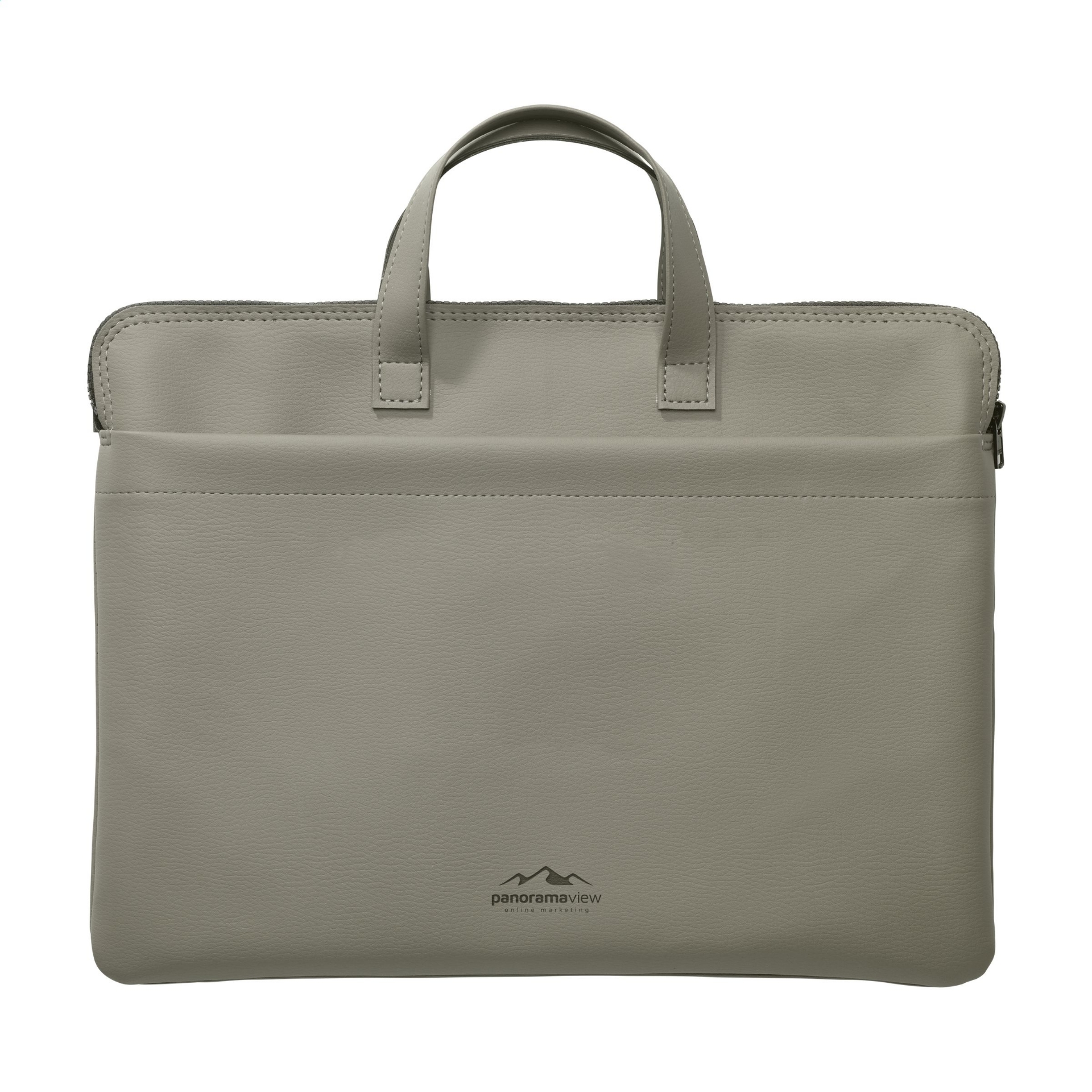 Taupe Apple Leather Laptop Bag