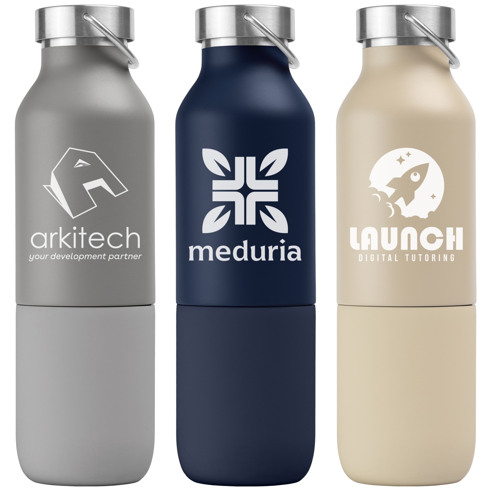 2-in-1 Recycled Steel Flasks with print