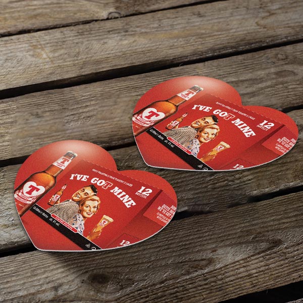 Heart Shaped Beer Mat