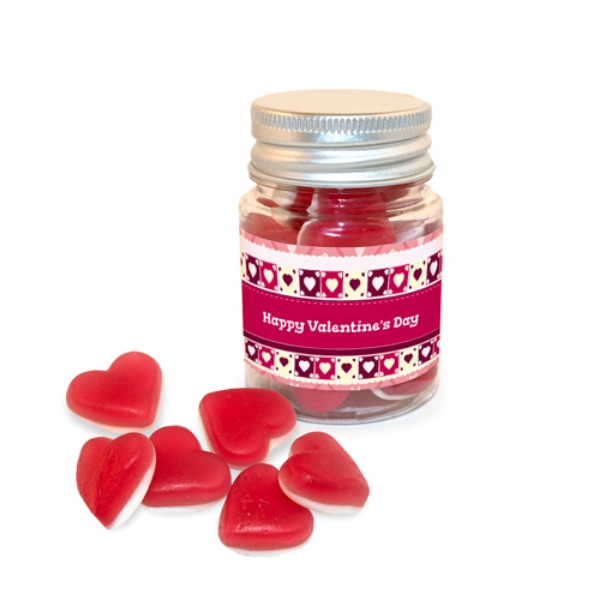 Jar of Heart Shaped Sweets.