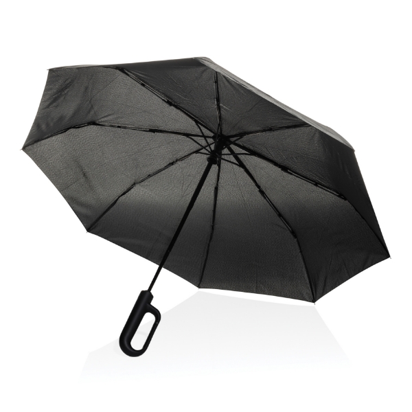 Black Carabiner Clip Umbrella open