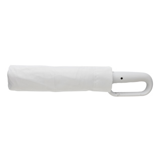 	White Carabiner Clip Umbrella closed