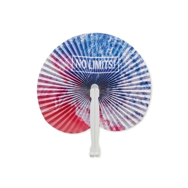 Full Colour Print Hand Fan open